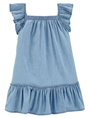 Ruffle Denim Dress