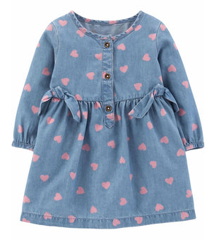 Heart Chambray Dress