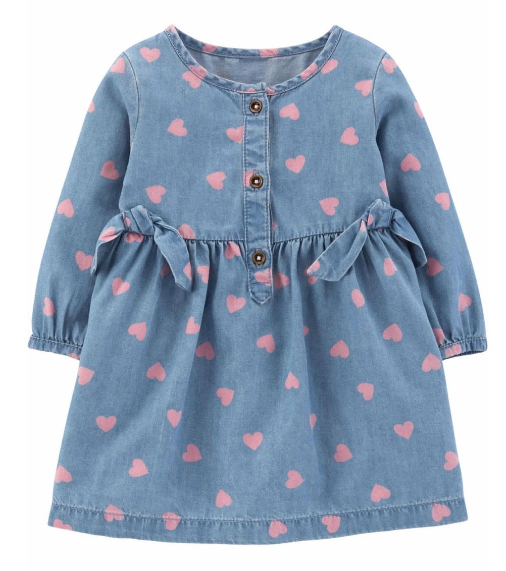 Heart Chambray Dress