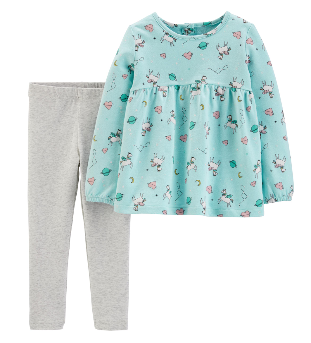 2-Piece Unicorn Top & Legging Set