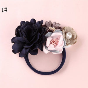 BalleenShiny Fashion Florals Headband Newborn Baby Elastic Princess Hairbands Child Kids Pearl Fresh Style Cute Headwear Gifts